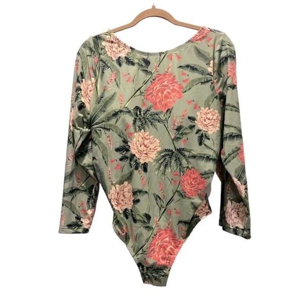 Agua Bendita Other - Agua Bendita X Target One Piece Padded Tropical Print Open Back Swimsuit XXL